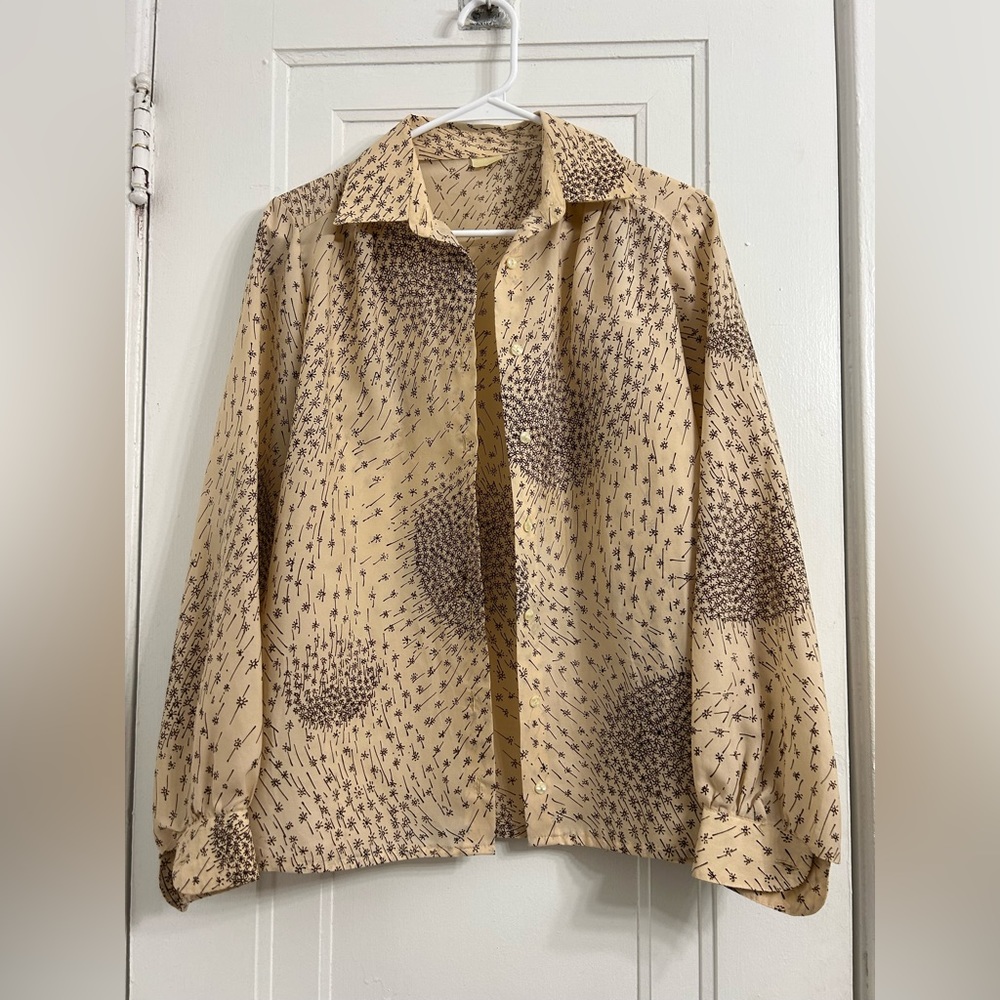 Vintage printed collared shirt